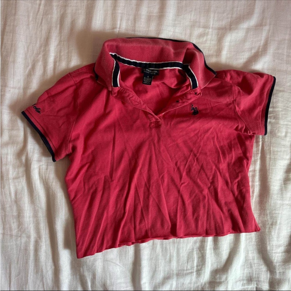 SZ S Polo by Ralph Lauren Red Button Down Shirt